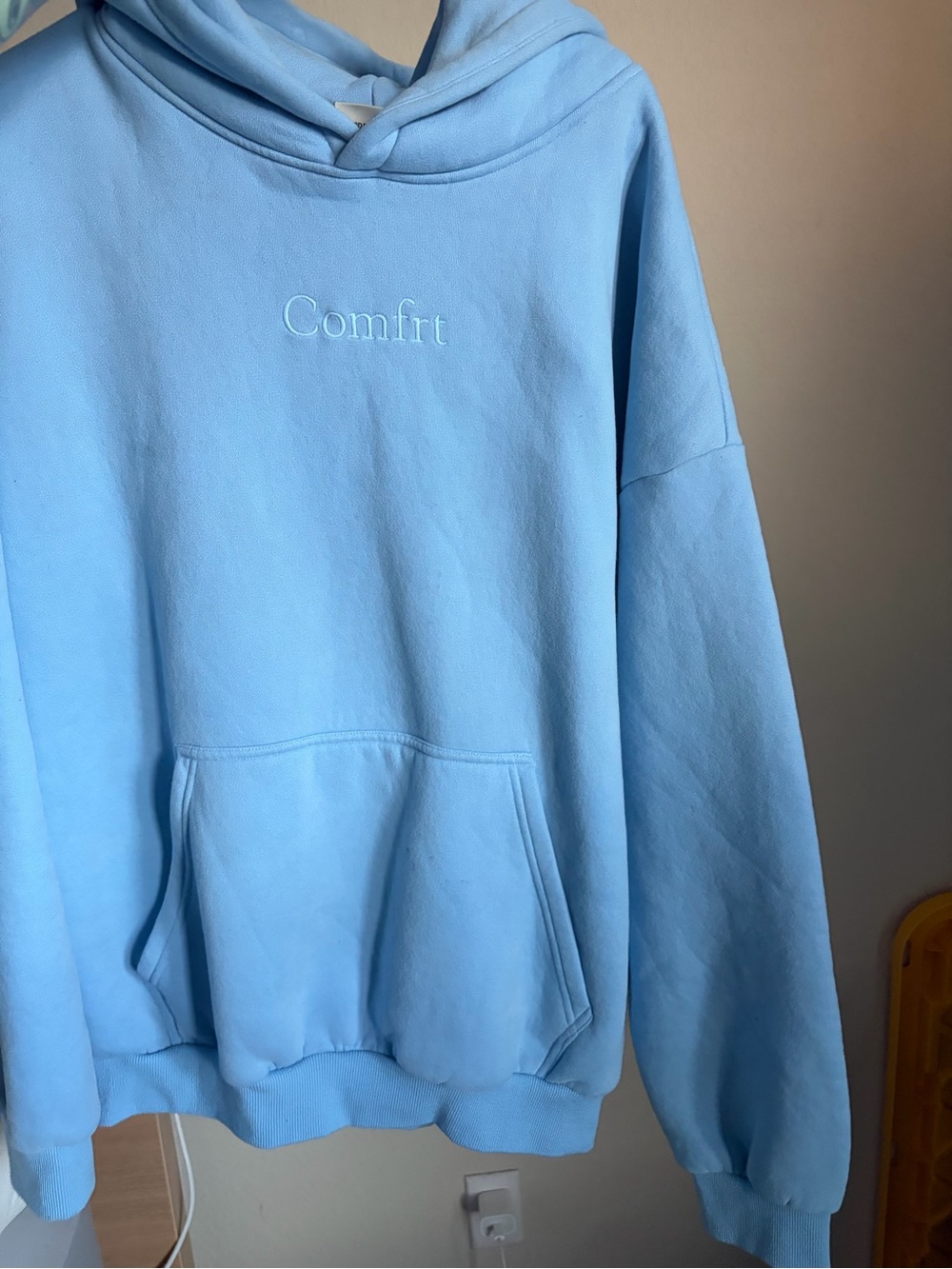 Comfrt Light Blue Men's Pullover Hoodie